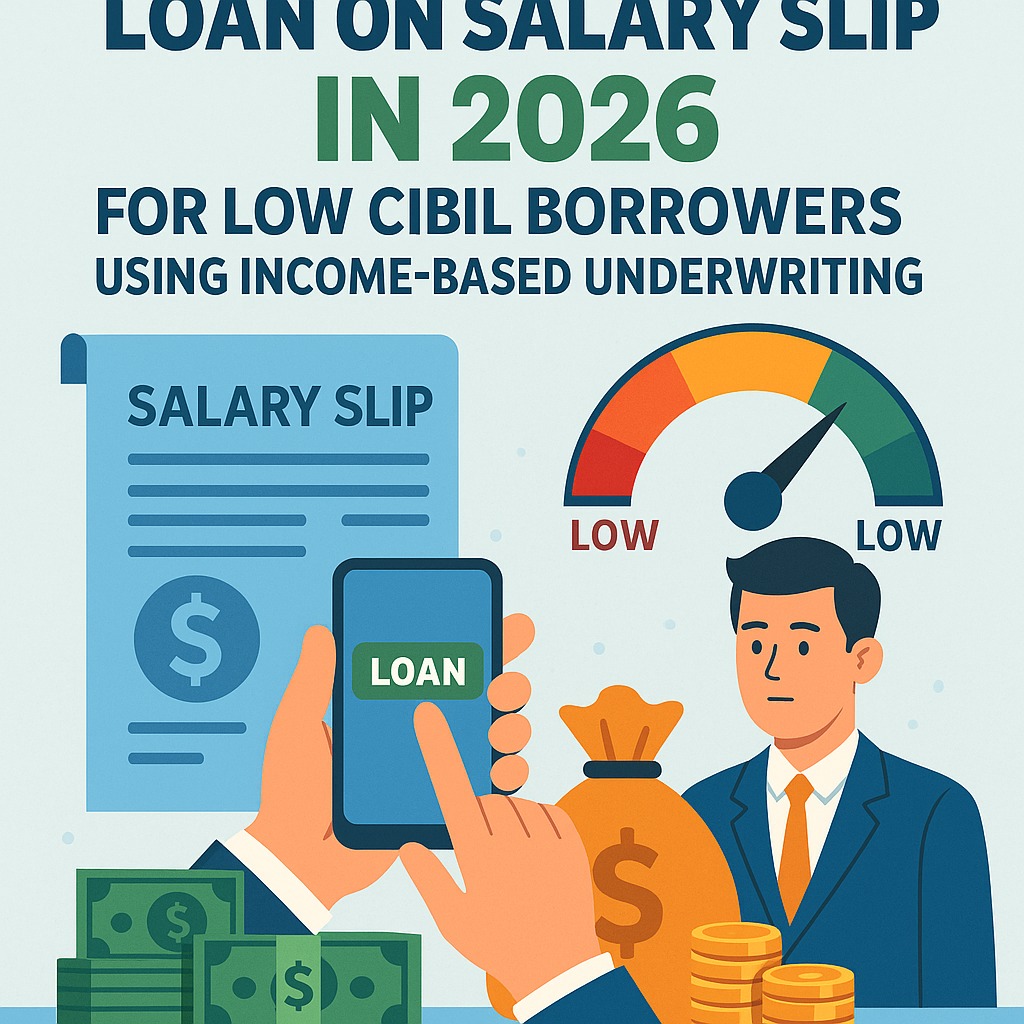 Loan on salary slip in 2026 for low CIBIL borrowers using income-based underwriting.